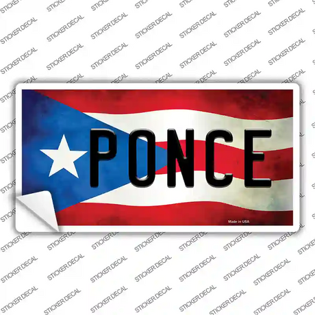 Ponce Puerto Rico Flag Novelty Sticker Decal