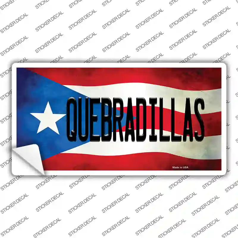 Quebradillas Puerto Rico Flag Novelty Sticker Decal