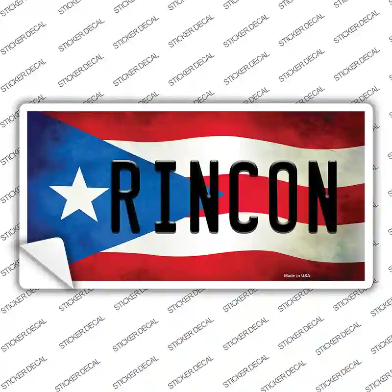 Rincon Puerto Rico Flag Novelty Sticker Decal