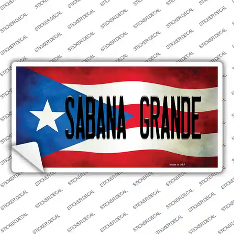 Sabana Grande Puerto Rico Flag Novelty Sticker Decal