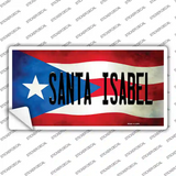 Santa Isabel Puerto Rico Flag Novelty Sticker Decal
