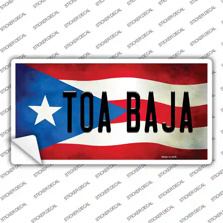 Toa Baja Puerto Rico Flag Novelty Sticker Decal