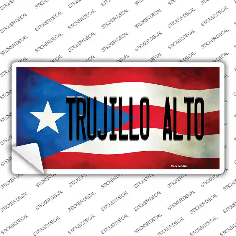 Trujillo Alto Puerto Rico Flag Novelty Sticker Decal