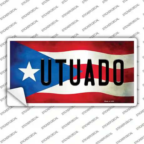 Utuado Puerto Rico Flag Novelty Sticker Decal