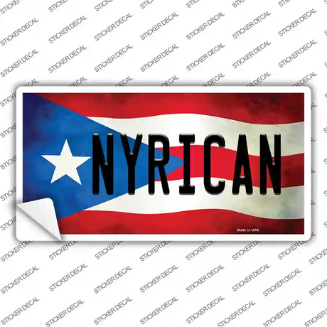 Nyrican Puerto Rico Flag Novelty Sticker Decal