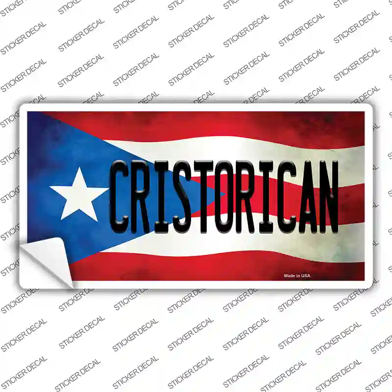 Christorican Puerto Rico Flag Novelty Sticker Decal