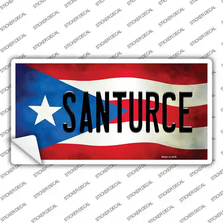 Santurce Puerto Rico Flag Novelty Sticker Decal
