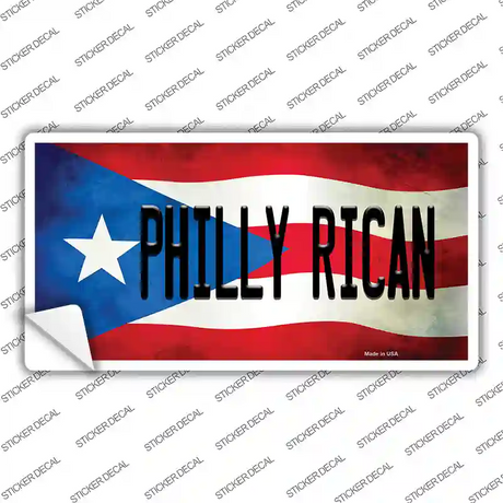 Philly Rican Puerto Rico Flag Novelty Sticker Decal