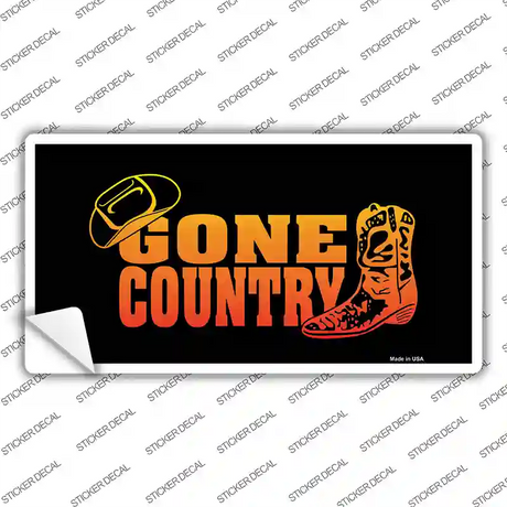 Gone Country Novelty Sticker Decal