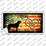 I Love My Dog Novelty Sticker Decal