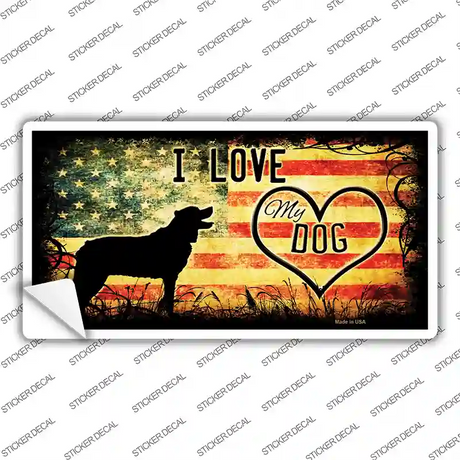 I Love My Dog Novelty Sticker Decal