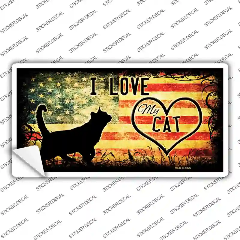I Love My Cat Novelty Sticker Decal