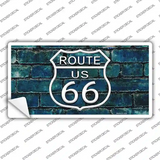 Route 66 Blue Brick Wall Novelty Sticker Decal