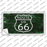 Route 66 Green Brick Wall Novelty Sticker Decal