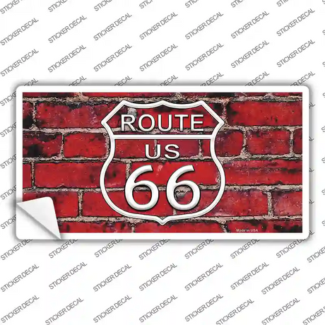 Route 66 Red Brick Wall Novelty Sticker Decal