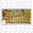 Route 66 Yellow Brick Wall Novelty Sticker Decal