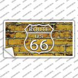 Route 66 Yellow Brick Wall Novelty Sticker Decal