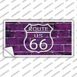 Route 66 Purple Brick Wall Novelty Sticker Decal