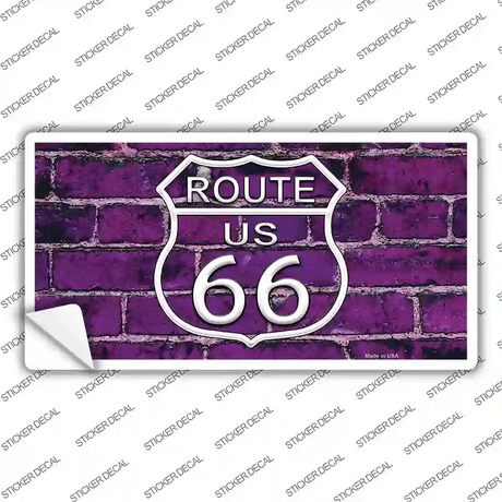 Route 66 Purple Brick Wall Novelty Sticker Decal
