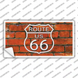 Route 66 Orange Brick Wall Novelty Sticker Decal