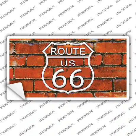 Route 66 Orange Brick Wall Novelty Sticker Decal