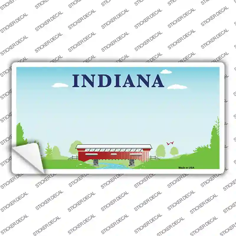 Indiana Recycle State Blank Novelty Sticker Decal