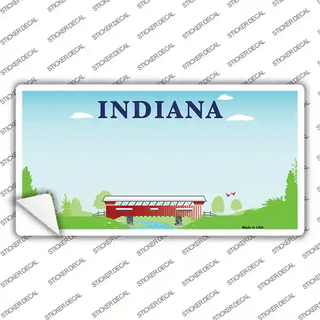 Indiana Recycle State Blank Novelty Sticker Decal