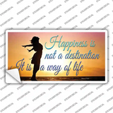 Happiness Way Of Life Sunset Novelty Sticker Decal