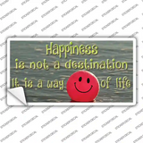 Happiness Way Of Life Ball Novelty Sticker Decal