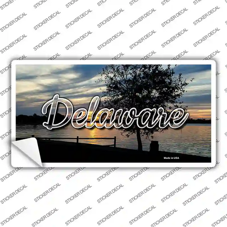 Delaware River Sunset State Novelty Sticker Decal