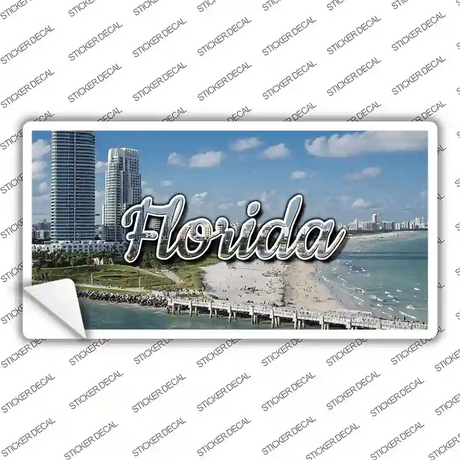 Florida White Sand Beach State Novelty Sticker Decal