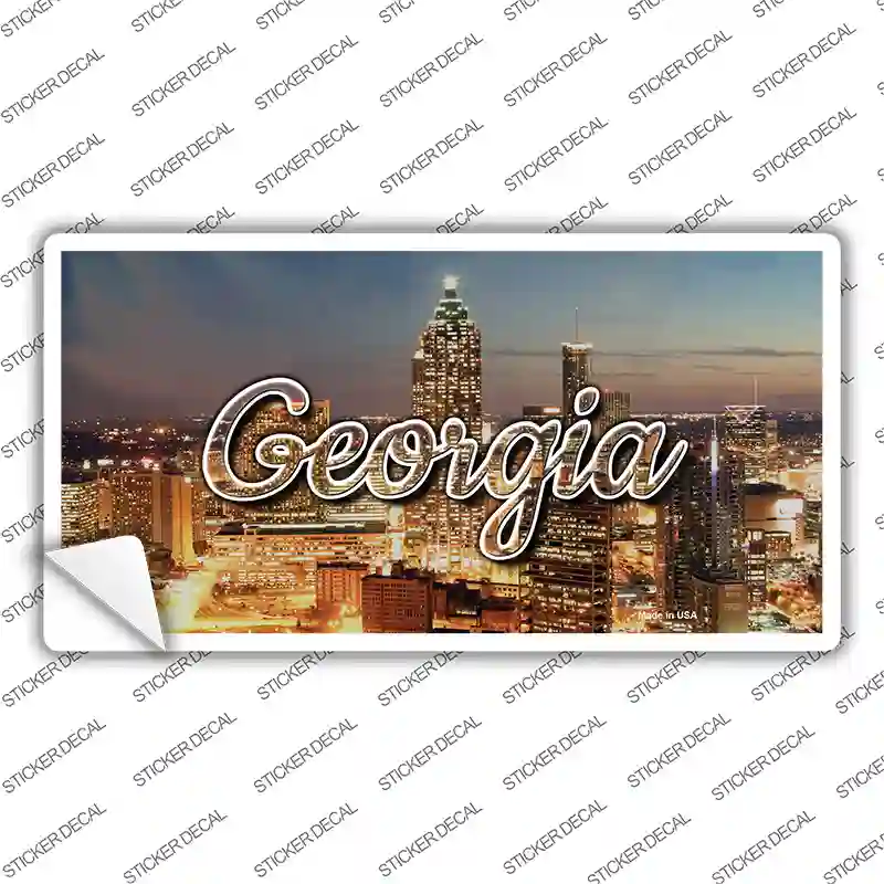 Georgia City Lights State Novelty Sticker Decal