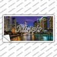 Illinois River City Lights State Novelty Sticker Decal