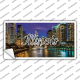 Illinois River City Lights State Novelty Sticker Decal