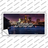 Iowa Bridge City Lights State Novelty Sticker Decal