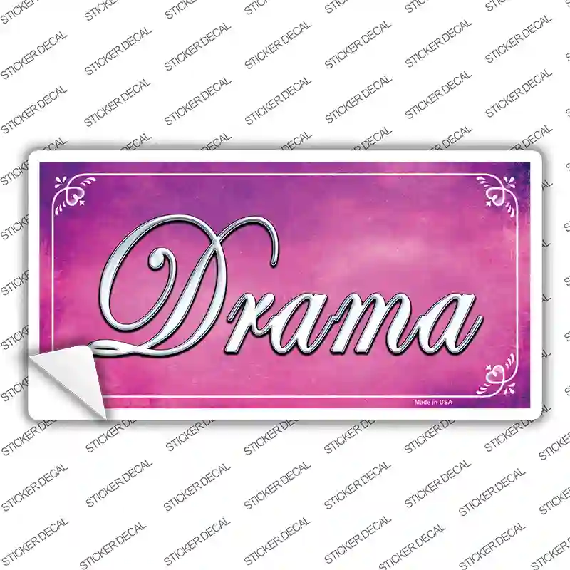 Drama Pink Novelty Sticker Decal