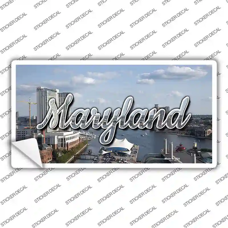 Maryland River Skyline State Novelty Sticker Decal
