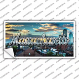 Massachusetts Sunset Skyline State Novelty Sticker Decal