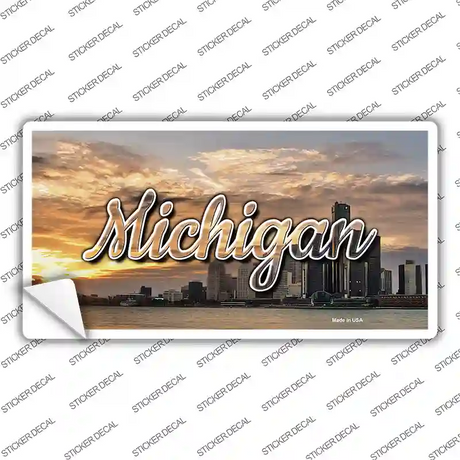 Michigan City Sunset State Novelty Sticker Decal