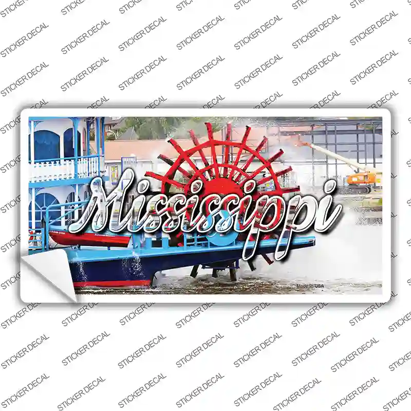 Mississippi Boat State Novelty Sticker Decal