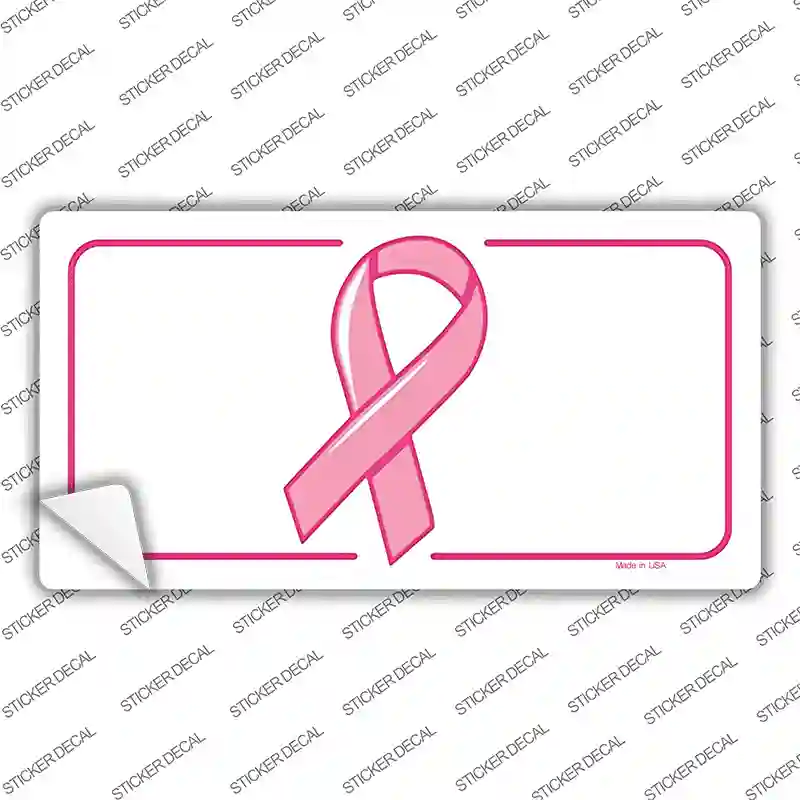 Breast Cancer Ribbon Novelty Sticker Decal