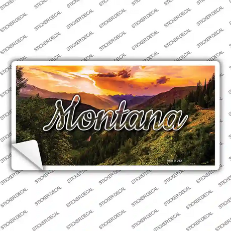 Montana Forest Sunset State Novelty Sticker Decal