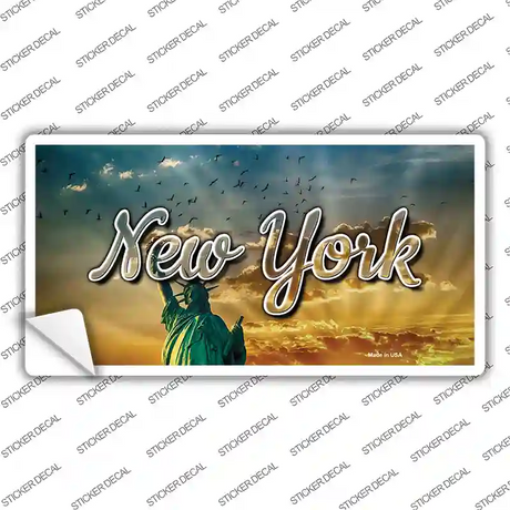 New York Lady Liberty Skyline State Novelty Sticker Decal