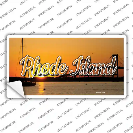 Rhode Island River Sunset State Novelty Sticker Decal