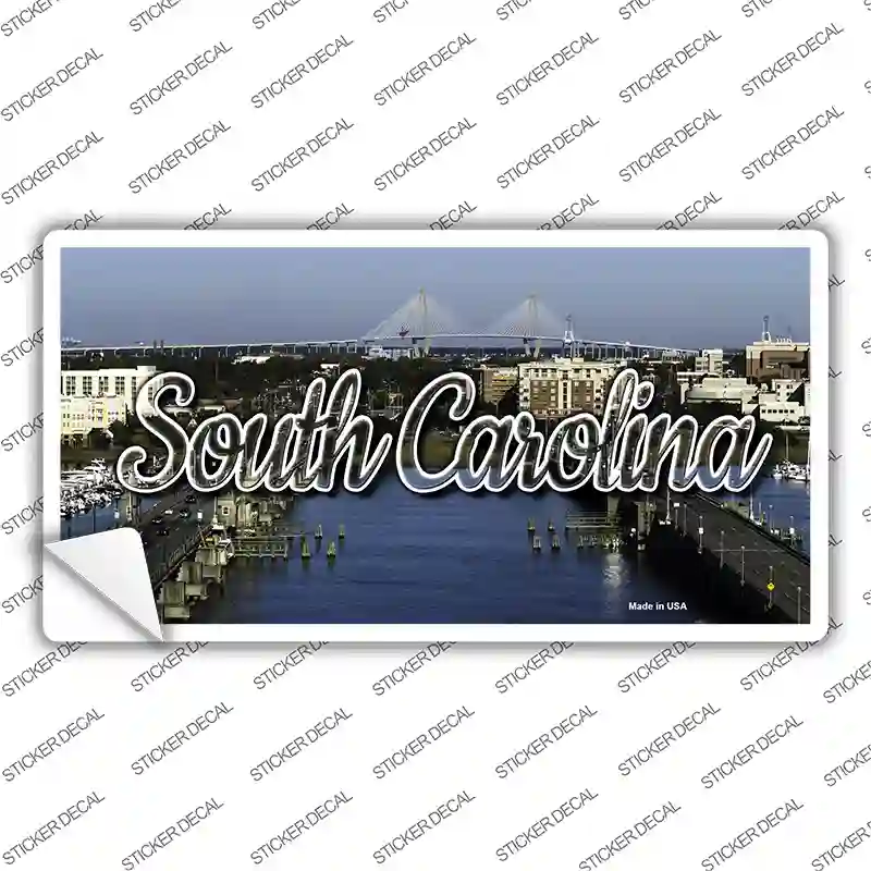 South Carolina City Bridge State Novelty Sticker Decal