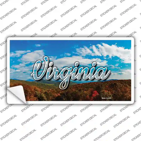 Virginia Mountain Range State Novelty Sticker Decal