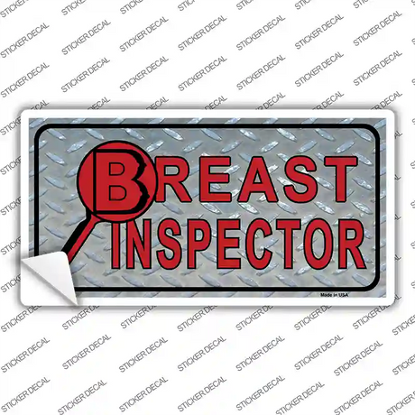 Breast Inspector Novelty Sticker Decal