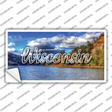Wisconsin Colorful Lake State Novelty Sticker Decal