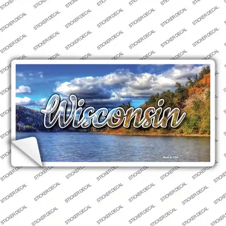 Wisconsin Colorful Lake State Novelty Sticker Decal
