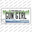 Gun Girl Michigan Novelty Sticker Decal
